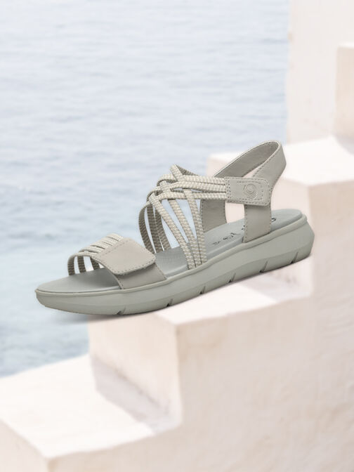 Coshy Sorgenfrei – Die Hallux-freundliche Sandale, STONE, hi-res