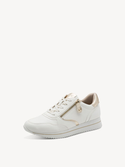 Sneaker, WHITE/GOLD, hi-res