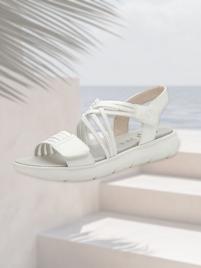 Coshy Sorgenfrei – Die Hallux-freundliche Sandale, WHITE/SILVER, hi-res