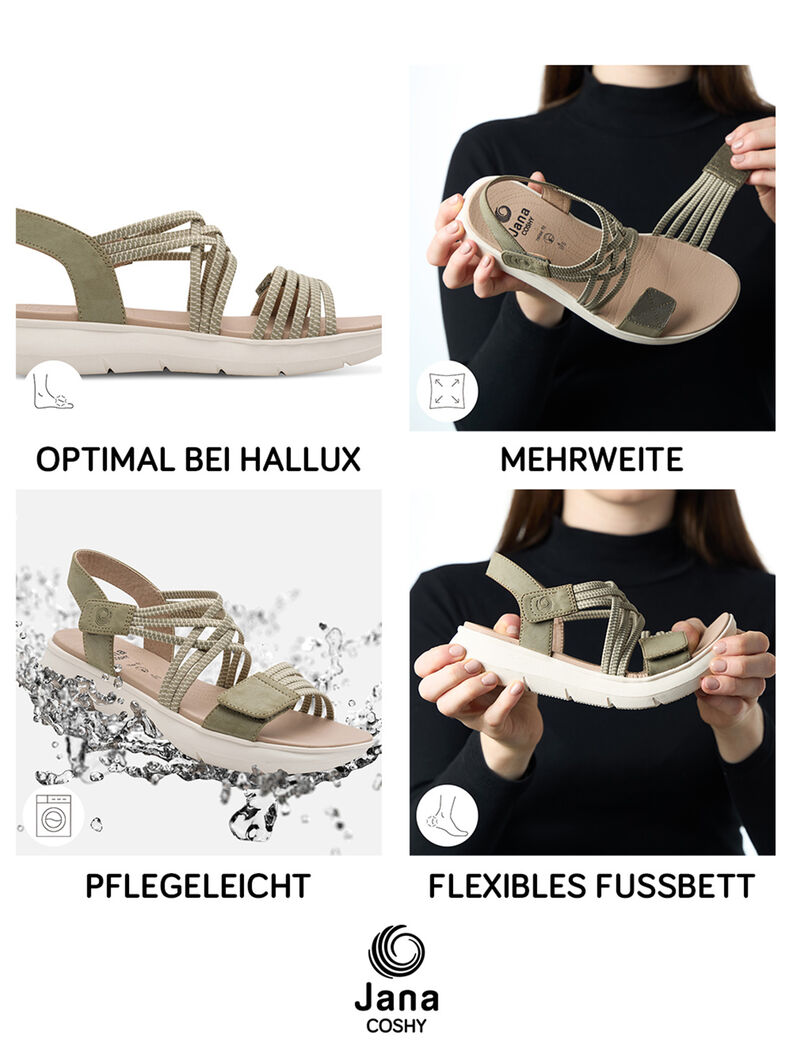 Coshy Sorgenfrei &ndash; Die Hallux-freundliche Sandale, SAGE, hi-res