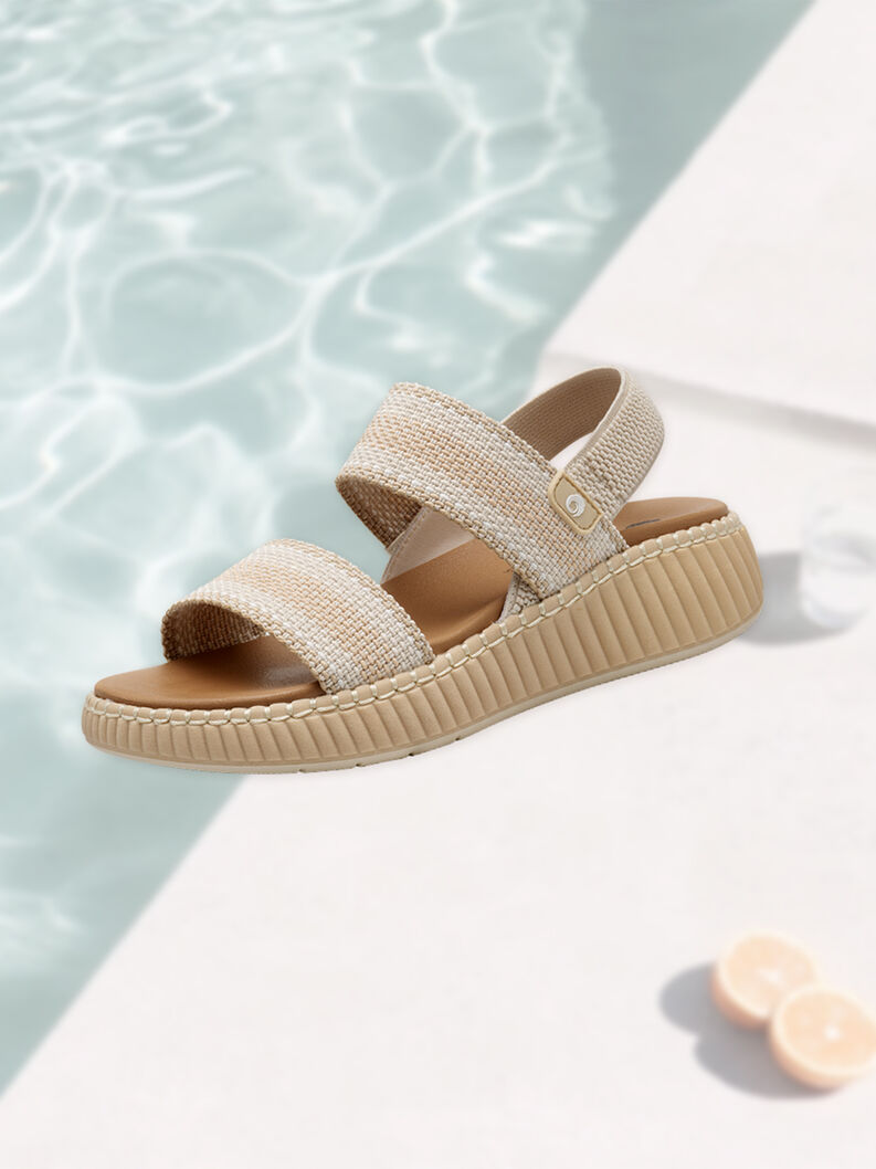 Coshy Inselflair – Die Hallux-freundliche Sandale, BEIGE COMB, hi-res