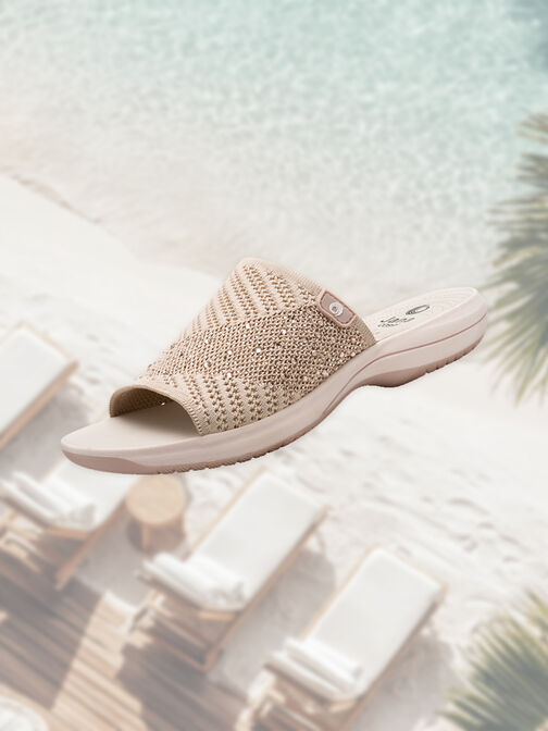 Coshy Glam – Die Hallux-freundliche Pantolette, BEIGE, hi-res