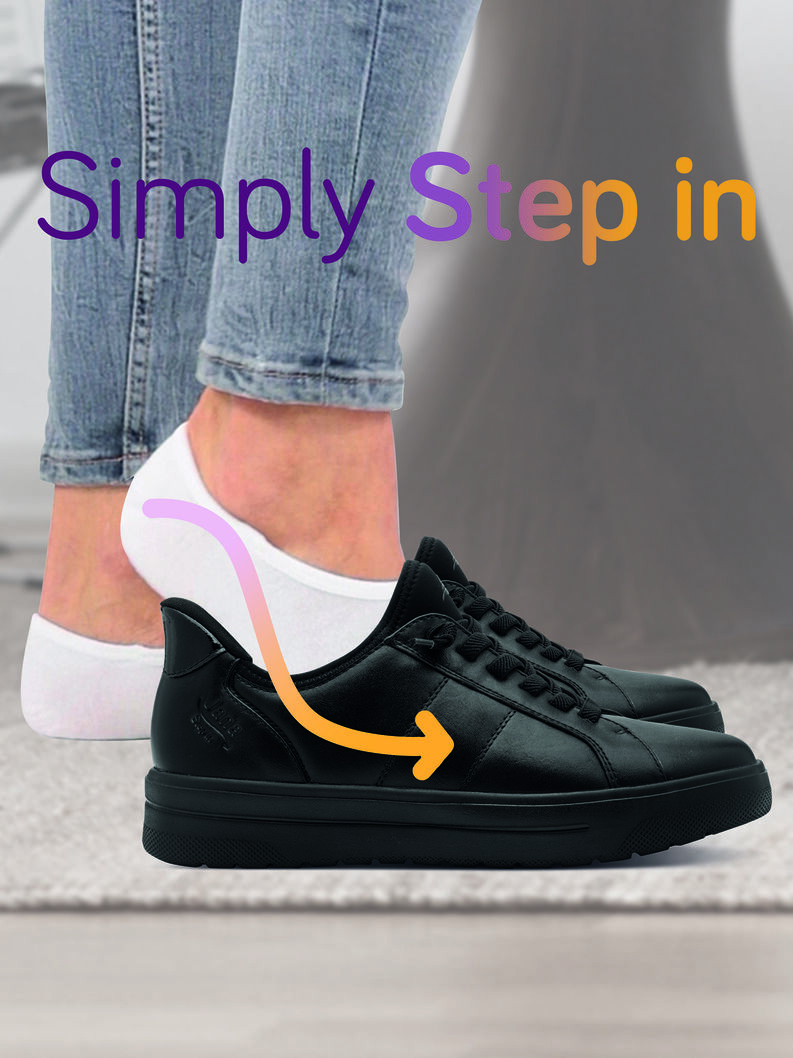 Jana Step In Sneaker, BLACK, hi-res