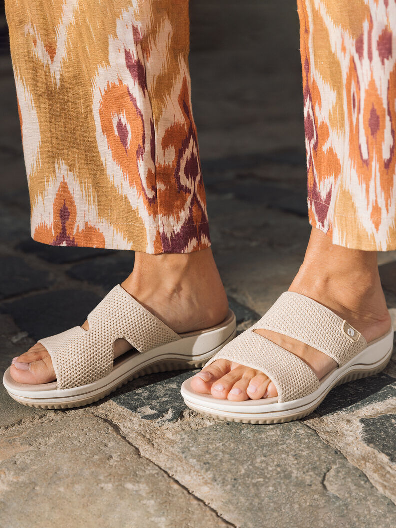 Coshy Original – Die Hallux-freundliche Pantolette, BEIGE/GOLD, hi-res