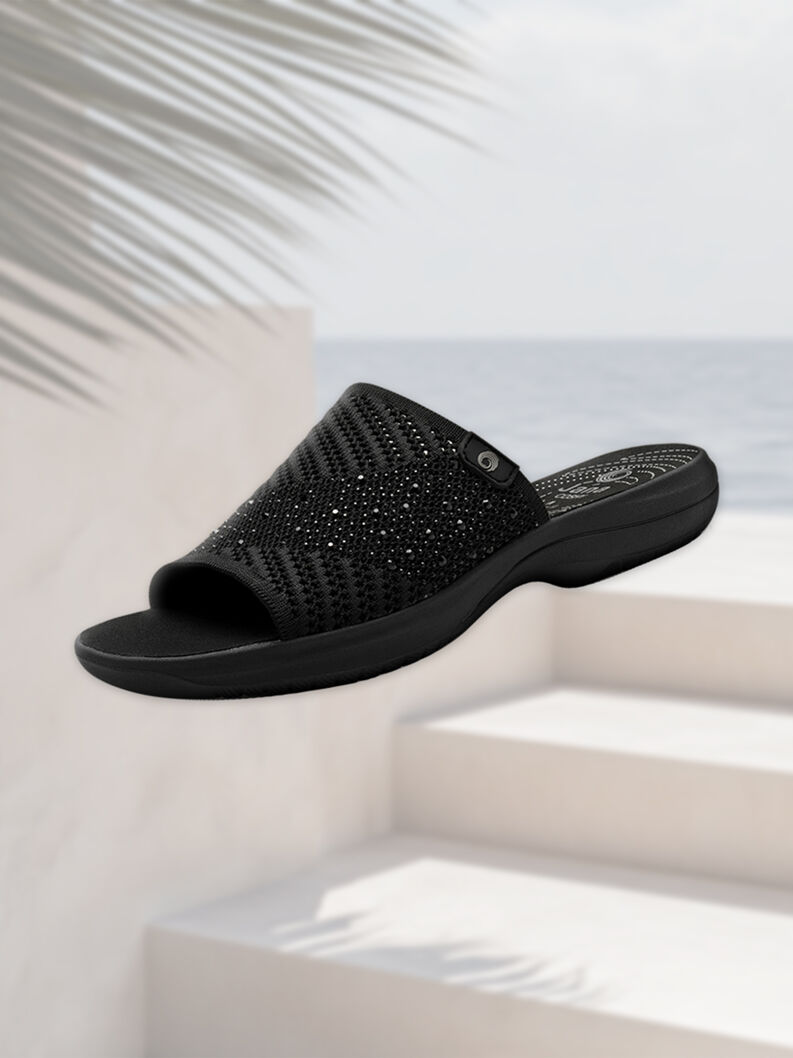 Coshy Glam &ndash; Die Hallux-freundliche Pantolette, BLACK, hi-res