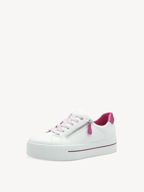 Sneaker, WHITE/FUXIA, hi-res
