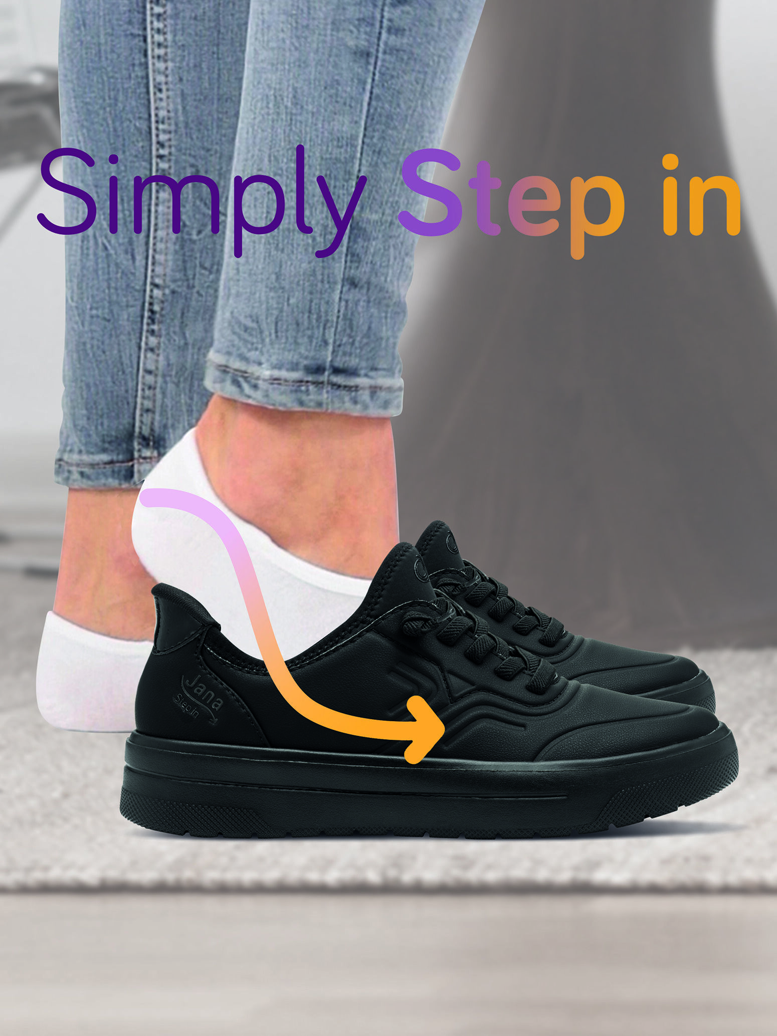 Jana Dames Sneaker 8-23765-42 - Extra Brede Pasvorm, Comfortabel En Veganistisch