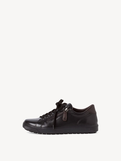 Ledersneaker, BLACK, hi-res