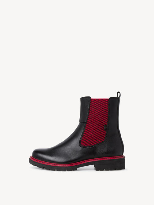 Chelsea Boot, BLACK/RED, hi-res