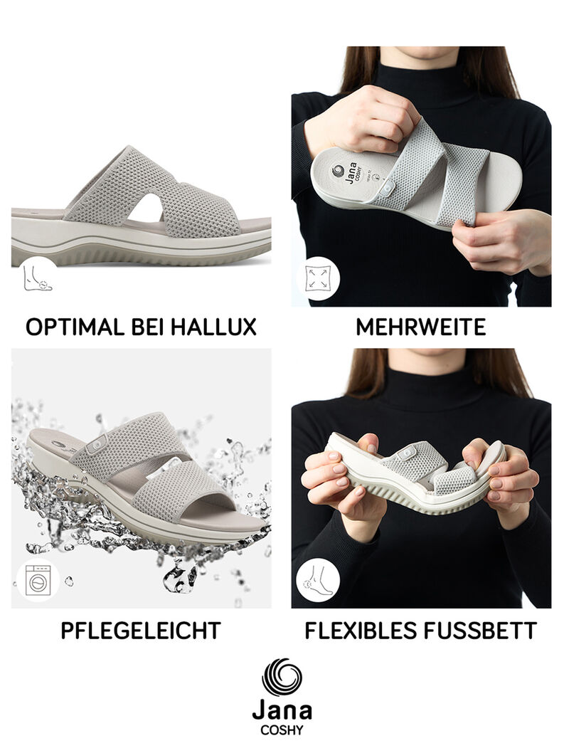 Coshy Original – Die Hallux-freundliche Pantolette, LT GREY, hi-res