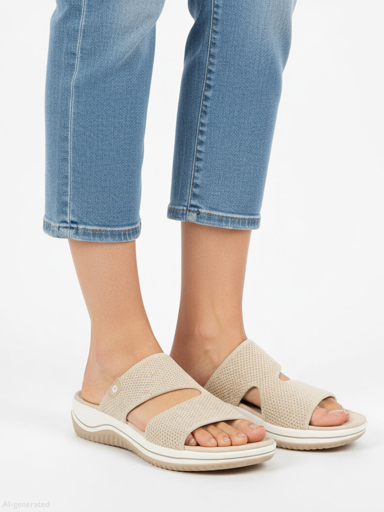 Coshy Original &ndash; Die Hallux-freundliche Pantolette, BEIGE/GOLD, hi-res