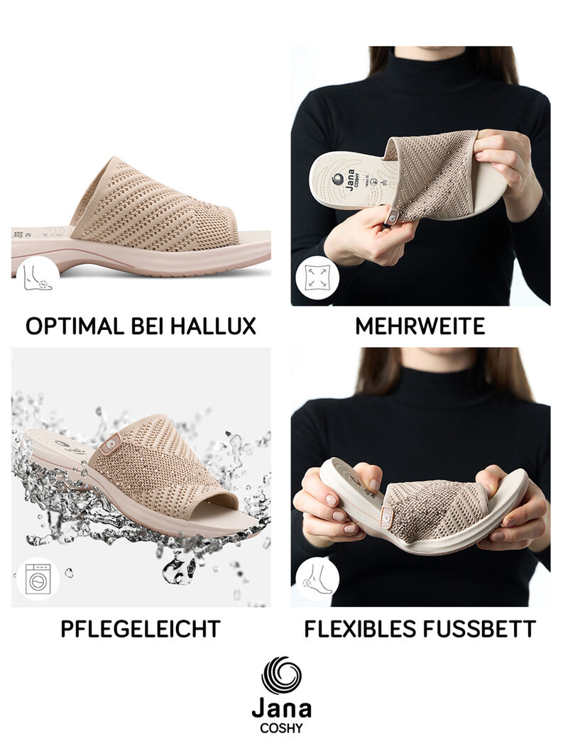Coshy Glam – Die Hallux-freundliche Pantolette, POWDER, hi-res