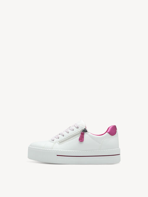 Sneaker, WHITE/FUXIA, hi-res