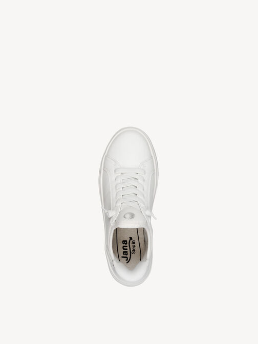 Jana Step In Sneaker, WHITE/SILVER, hi-res