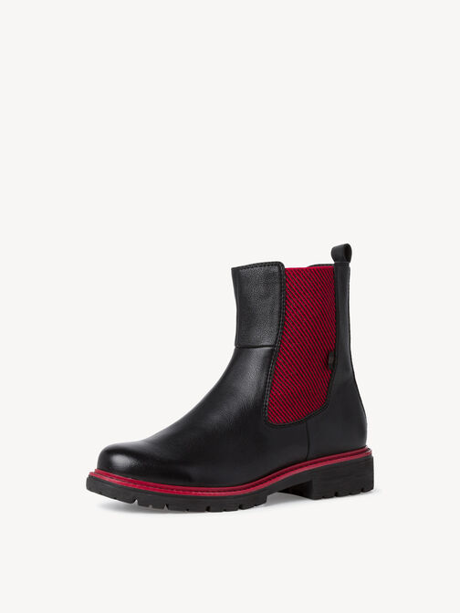 Chelsea Boot - rot, BLACK/RED, hi-res