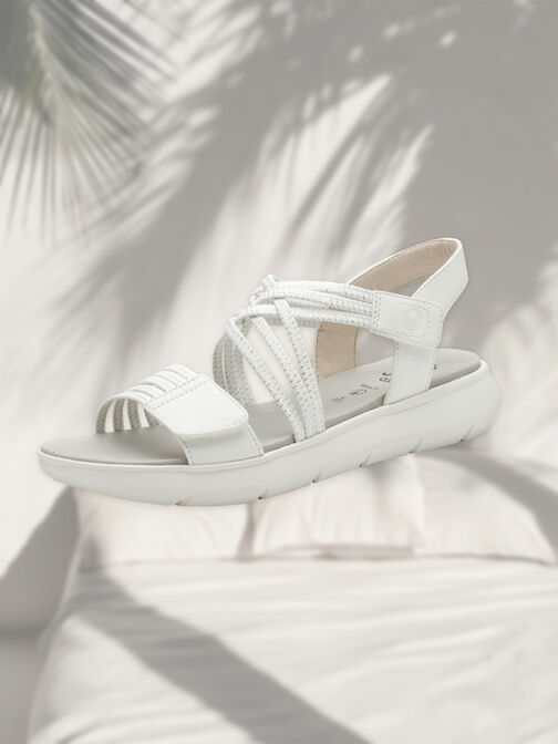 Coshy Sorgenfrei – Die Hallux-freundliche Sandale, WHITE/SILVER, hi-res