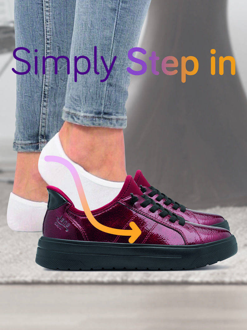 Jana Step In Sneaker, VINO PATENT, hi-res