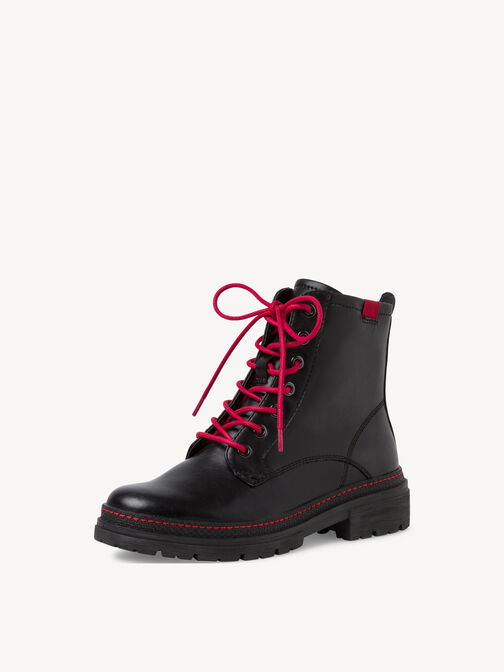 Stiefelette - schwarz, BLACK/RED, hi-res