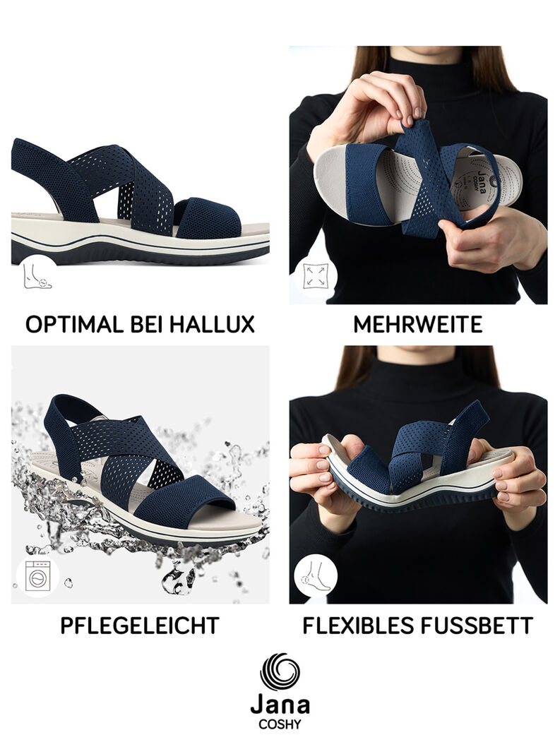 Coshy Balance – Die Hallux-freundliche Sandale, BEIGE/GOLD, hi-res