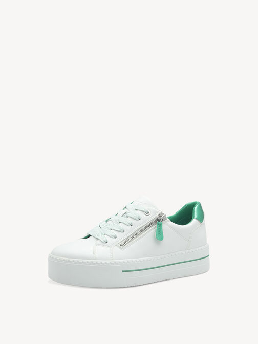 Sneaker, WHITE/ GREEN, hi-res