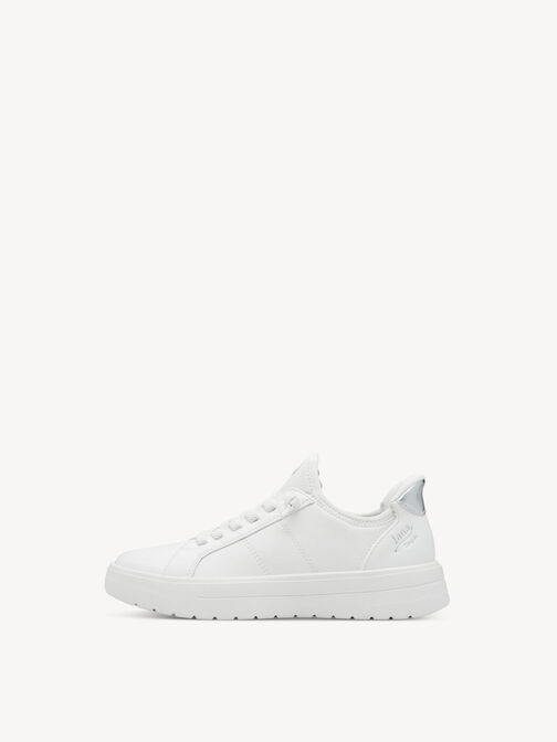 Jana Step In Sneaker, WHITE/SILVER, hi-res