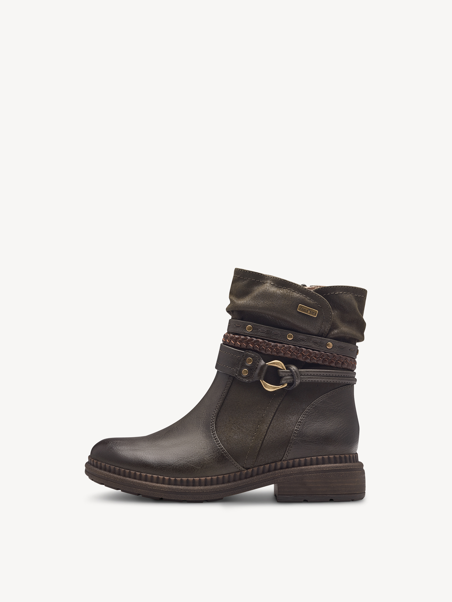 Jana Bottines Femme à Talon Déperlantes Vegan - Confort Large Fit Avec Membrane DUO-TEX